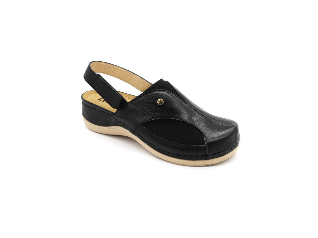 Leon 913 černé dámské zdravotní sandály na Hallux valgus